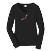 Ladies Long Sleeve Fan Favorite V Neck Tee Thumbnail