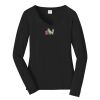 Ladies Long Sleeve Fan Favorite V Neck Tee Thumbnail