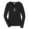 Ladies Long Sleeve Fan Favorite V Neck Tee Thumbnail