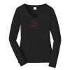 Ladies Long Sleeve Fan Favorite V Neck Tee Thumbnail