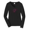 Ladies Long Sleeve Fan Favorite V Neck Tee Thumbnail