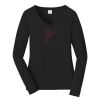 Ladies Long Sleeve Fan Favorite V Neck Tee Thumbnail