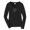Ladies Long Sleeve Fan Favorite V Neck Tee Thumbnail