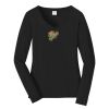 Ladies Long Sleeve Fan Favorite V Neck Tee Thumbnail