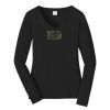 Ladies Long Sleeve Fan Favorite V Neck Tee Thumbnail