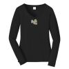 Ladies Long Sleeve Fan Favorite V Neck Tee Thumbnail