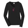 Ladies Long Sleeve Fan Favorite V Neck Tee Thumbnail
