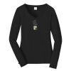 Ladies Long Sleeve Fan Favorite V Neck Tee Thumbnail