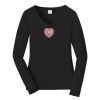 Ladies Long Sleeve Fan Favorite V Neck Tee Thumbnail