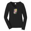 Ladies Long Sleeve Fan Favorite V Neck Tee Thumbnail