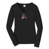Ladies Long Sleeve Fan Favorite V Neck Tee Thumbnail