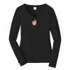 Ladies Long Sleeve Fan Favorite V Neck Tee Thumbnail