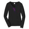 Ladies Long Sleeve Fan Favorite V Neck Tee Thumbnail