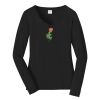Ladies Long Sleeve Fan Favorite V Neck Tee Thumbnail