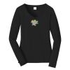 Ladies Long Sleeve Fan Favorite V Neck Tee Thumbnail