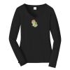 Ladies Long Sleeve Fan Favorite V Neck Tee Thumbnail
