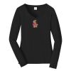 Ladies Long Sleeve Fan Favorite V Neck Tee Thumbnail