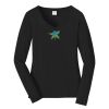 Ladies Long Sleeve Fan Favorite V Neck Tee Thumbnail