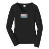 Ladies Long Sleeve Fan Favorite V Neck Tee Thumbnail
