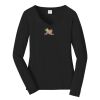 Ladies Long Sleeve Fan Favorite V Neck Tee Thumbnail