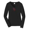 Ladies Long Sleeve Fan Favorite V Neck Tee Thumbnail