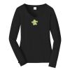 Ladies Long Sleeve Fan Favorite V Neck Tee Thumbnail