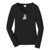 Ladies Long Sleeve Fan Favorite V Neck Tee Thumbnail