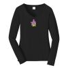 Ladies Long Sleeve Fan Favorite V Neck Tee Thumbnail