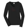 Ladies Long Sleeve Fan Favorite V Neck Tee Thumbnail