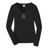 Ladies Long Sleeve Fan Favorite V Neck Tee Thumbnail