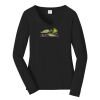 Ladies Long Sleeve Fan Favorite V Neck Tee Thumbnail