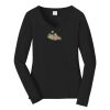 Ladies Long Sleeve Fan Favorite V Neck Tee Thumbnail