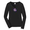 Ladies Long Sleeve Fan Favorite V Neck Tee Thumbnail