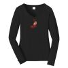 Ladies Long Sleeve Fan Favorite V Neck Tee Thumbnail