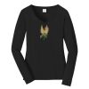 Ladies Long Sleeve Fan Favorite V Neck Tee Thumbnail