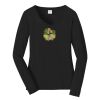 Ladies Long Sleeve Fan Favorite V Neck Tee Thumbnail