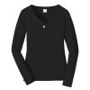 Ladies Long Sleeve Fan Favorite V Neck Tee Thumbnail