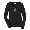 Ladies Long Sleeve Fan Favorite V Neck Tee Thumbnail