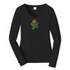 Ladies Long Sleeve Fan Favorite V Neck Tee Thumbnail