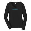 Ladies Long Sleeve Fan Favorite V Neck Tee Thumbnail