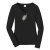 Ladies Long Sleeve Fan Favorite V Neck Tee Thumbnail