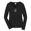 Ladies Long Sleeve Fan Favorite V Neck Tee Thumbnail
