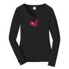 Ladies Long Sleeve Fan Favorite V Neck Tee Thumbnail