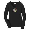 Ladies Long Sleeve Fan Favorite V Neck Tee Thumbnail