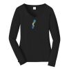 Ladies Long Sleeve Fan Favorite V Neck Tee Thumbnail