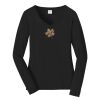 Ladies Long Sleeve Fan Favorite V Neck Tee Thumbnail
