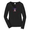 Ladies Long Sleeve Fan Favorite V Neck Tee Thumbnail