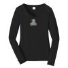 Ladies Long Sleeve Fan Favorite V Neck Tee Thumbnail