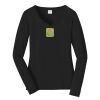 Ladies Long Sleeve Fan Favorite V Neck Tee Thumbnail