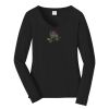 Ladies Long Sleeve Fan Favorite V Neck Tee Thumbnail